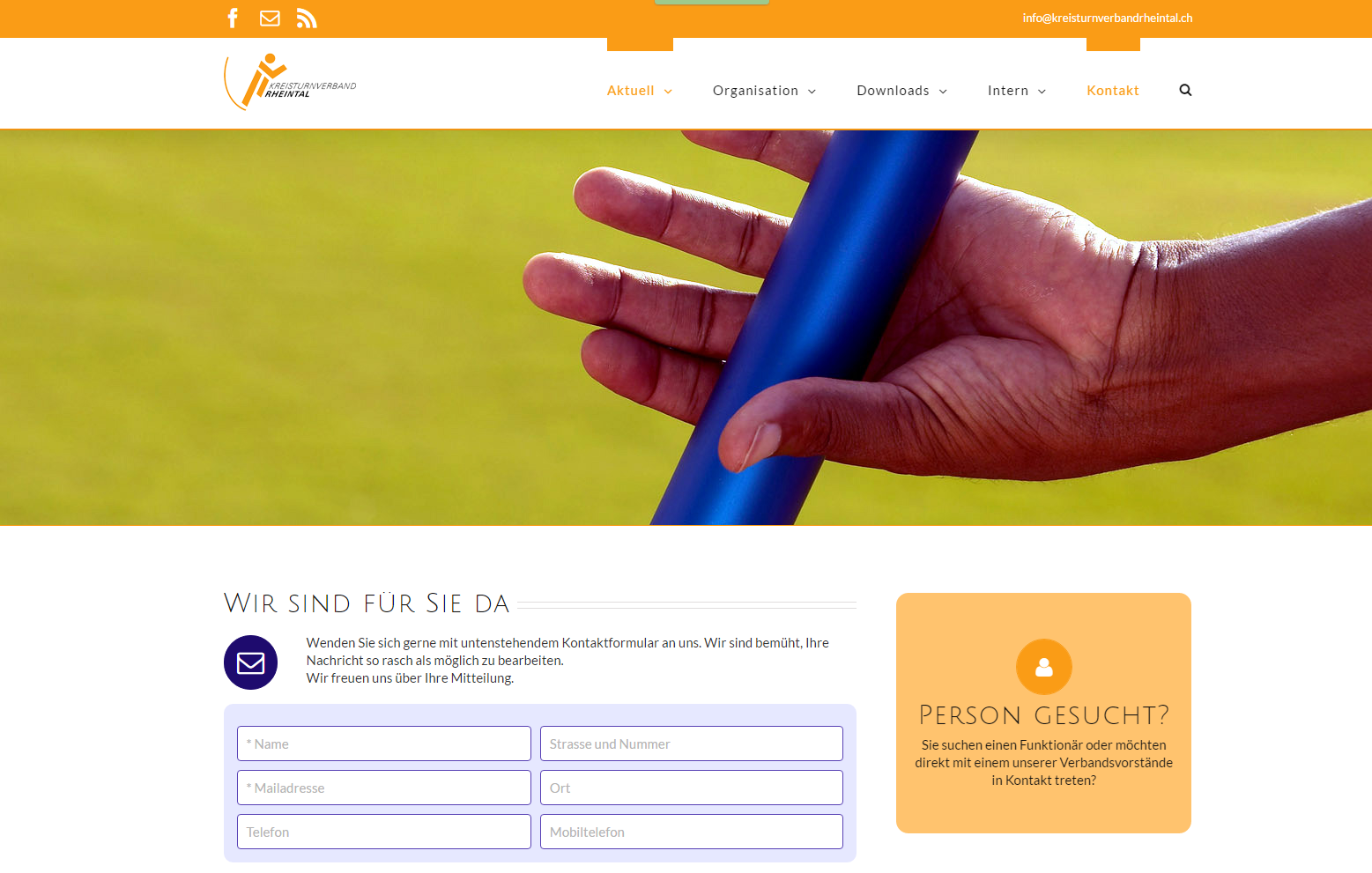 Website des Kreisturnverbands Rheintal