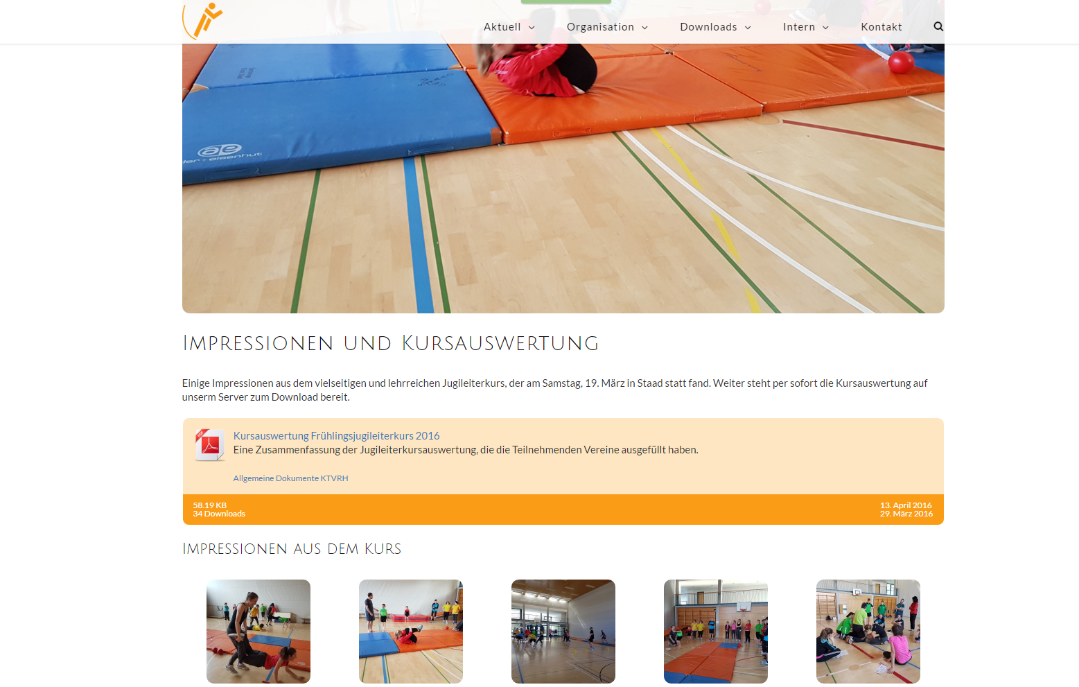 Website des Kreisturnverbands Rheintal