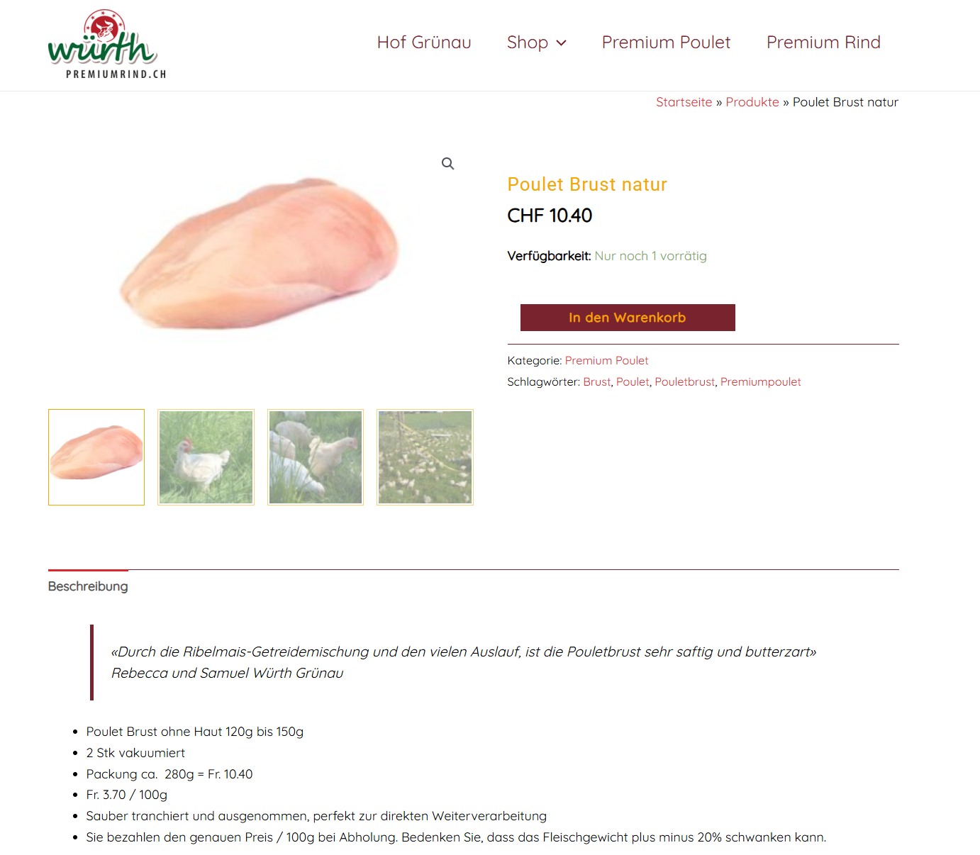 Webshop premiumpoulet.ch