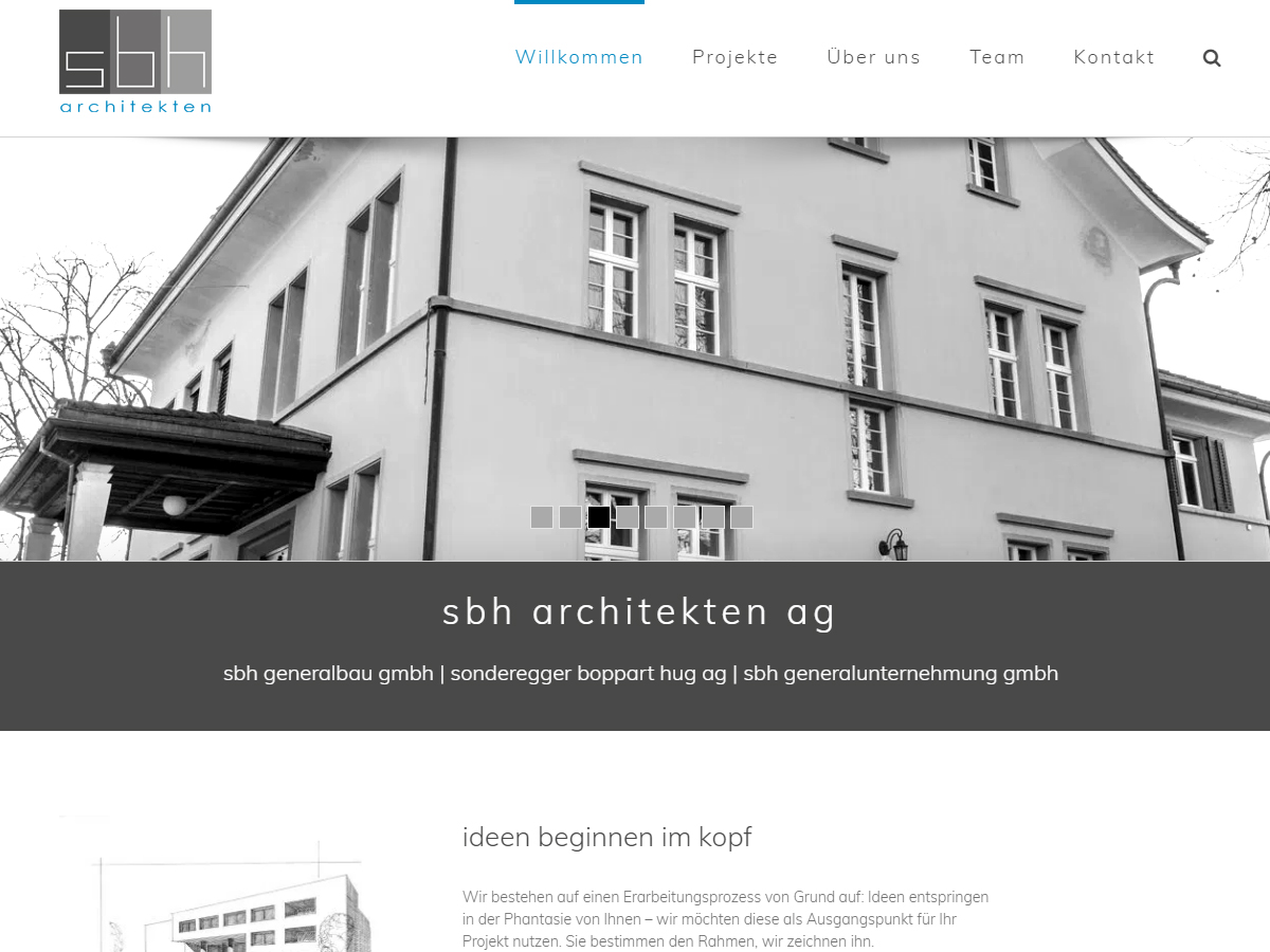 Website sbh-ag.ch