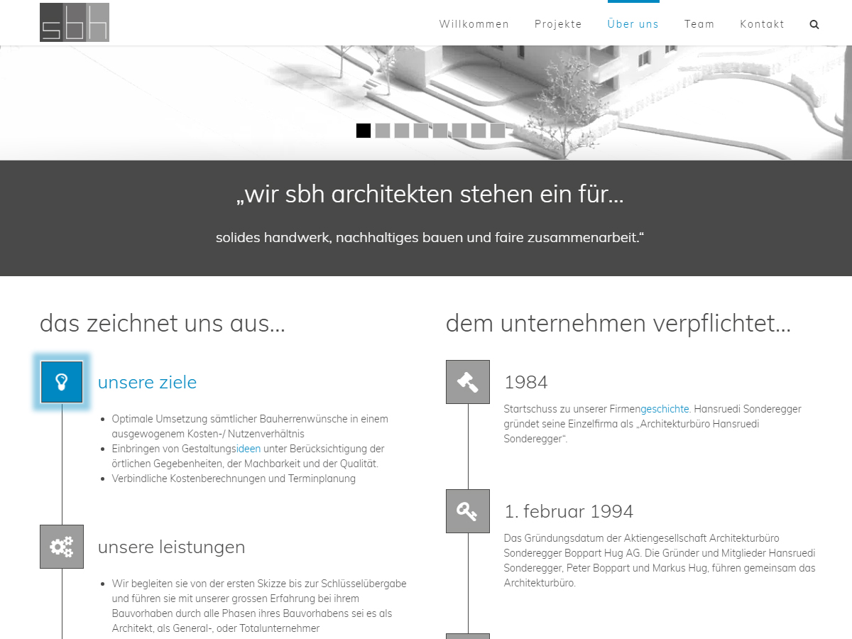 Website sbh-ag.ch