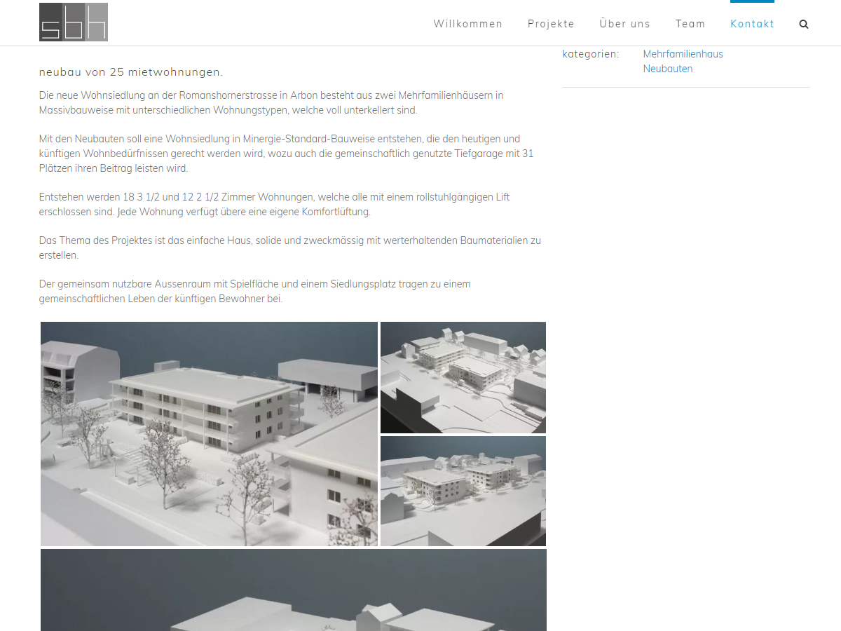Website sbh-ag.ch
