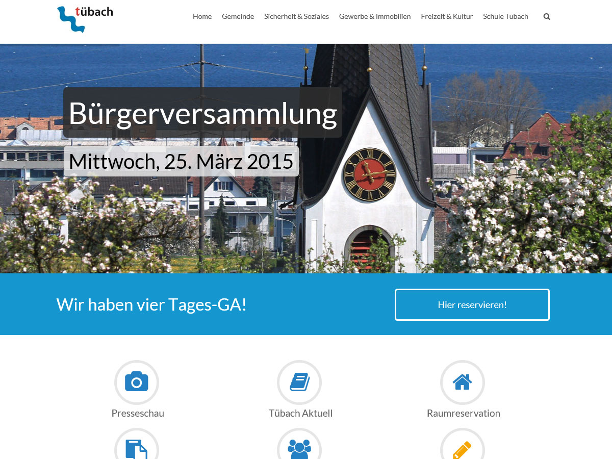 Website tuebach.ch