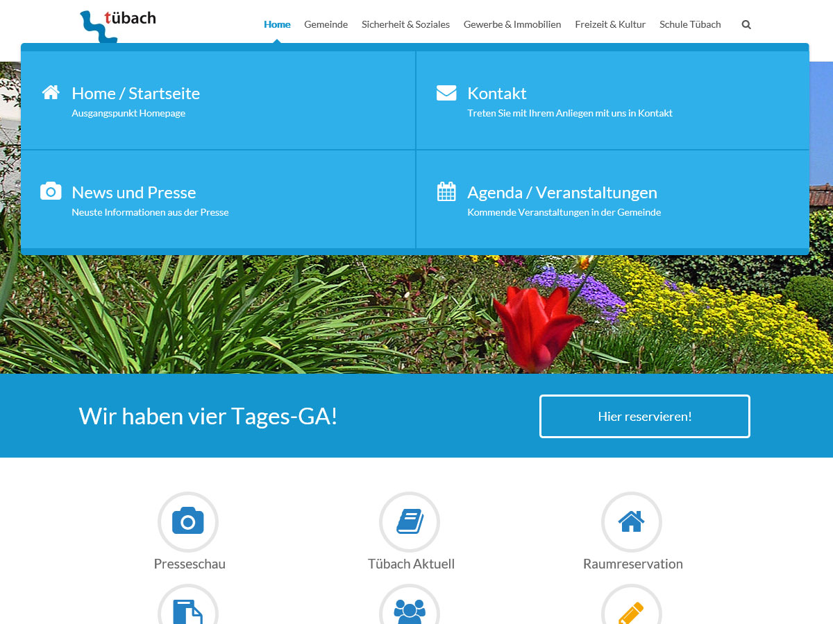 Website tuebach.ch