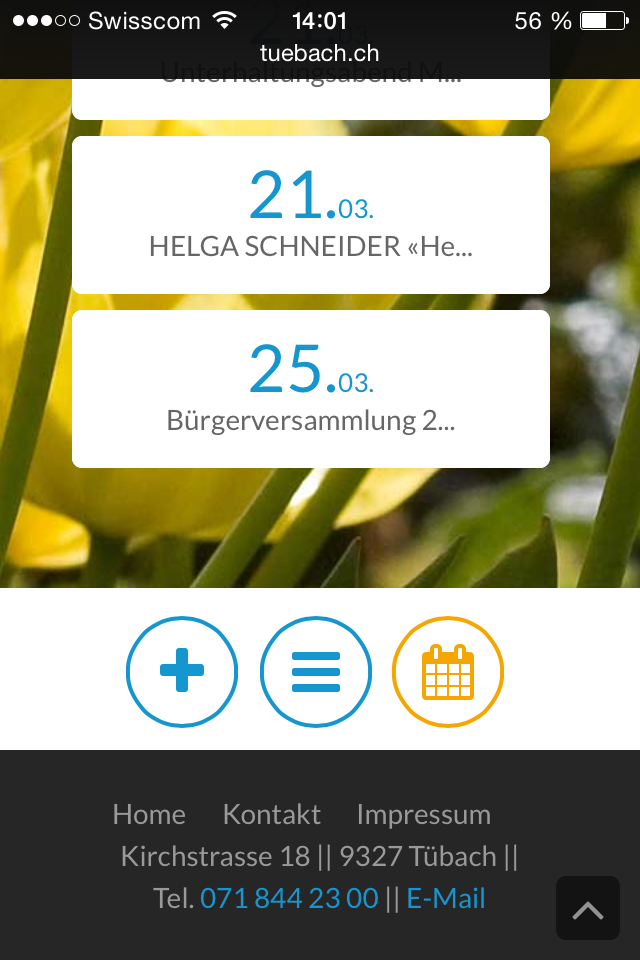 Website tuebach.ch