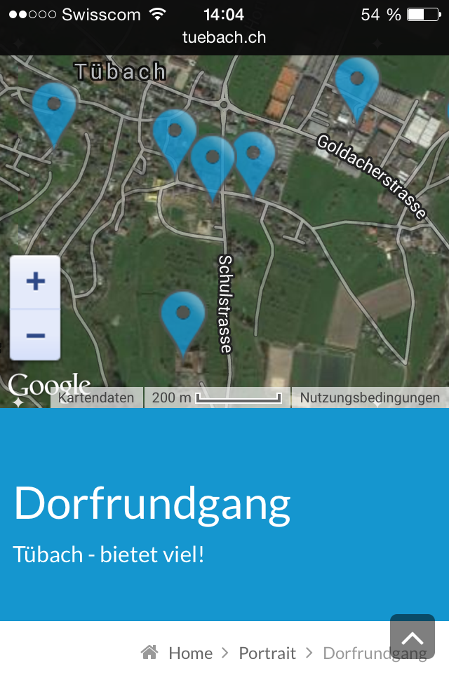 Website tuebach.ch
