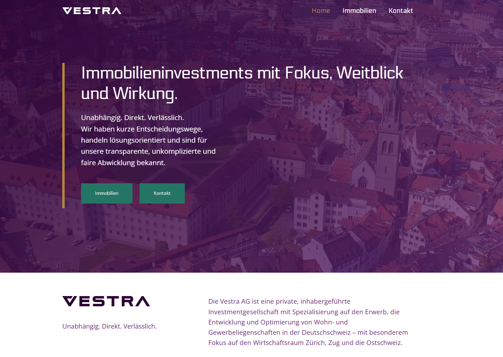 Website vestra-ag.ch
