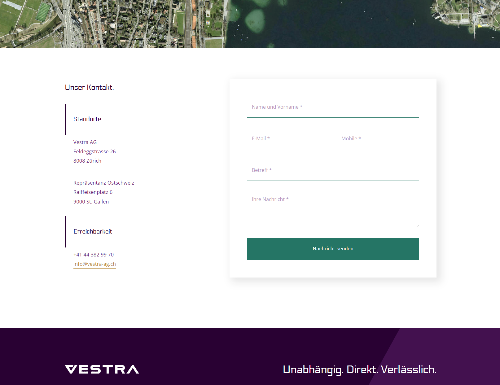 Website vestra-ag.ch
